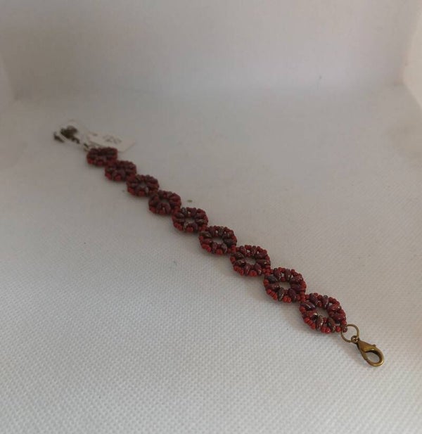 Armband donkerrood