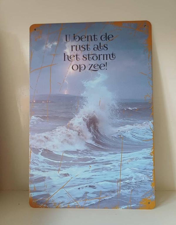 Metaal bordje u bent de rust