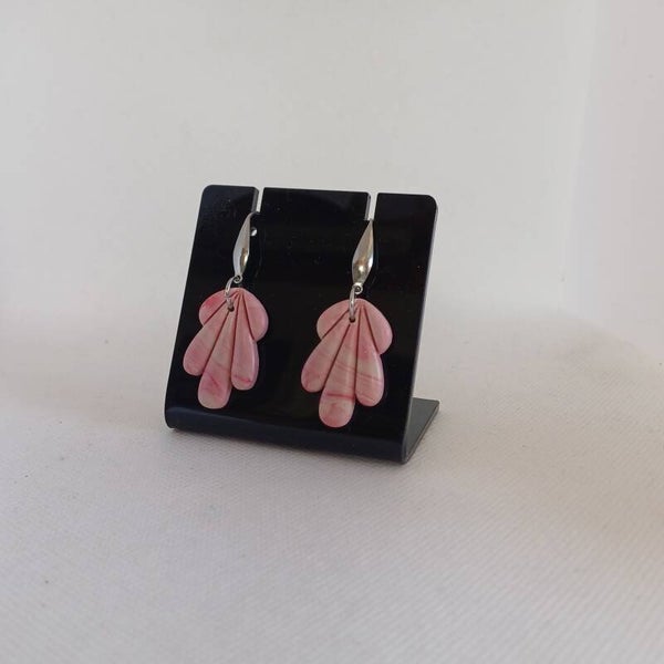 Oorbellen fimoklei roze