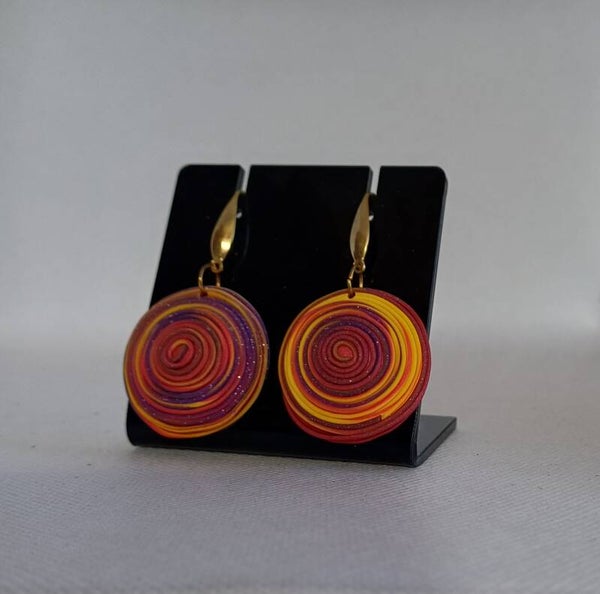 Oorbellen fimoklei rood