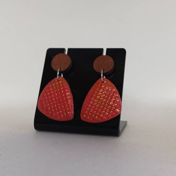 Oorbellen fimoklei rood