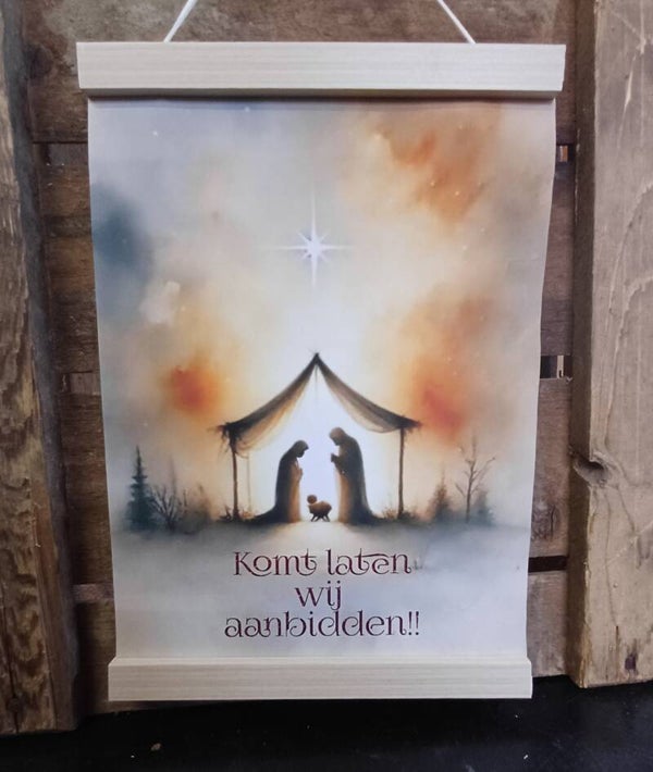 Canvas doek 20 x 30 cm met ophangsysteem