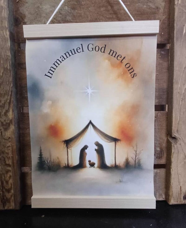 Canvas doek 20 x 30 cm met ophangsysteem