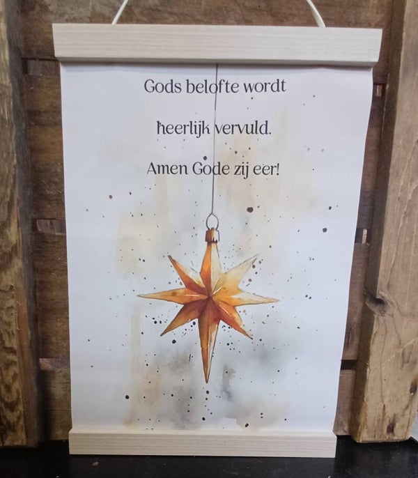 Canvas doek 20 x 30 cm met ophangsysteem