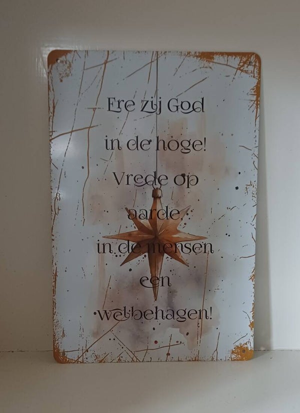 Metalen bordje 20 x 30 cm
