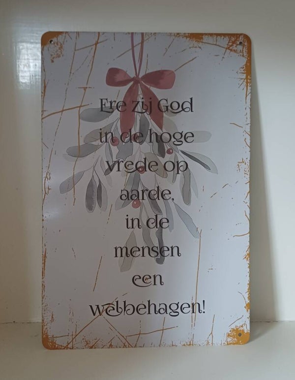 Metalen bordje 20 x 30 cm