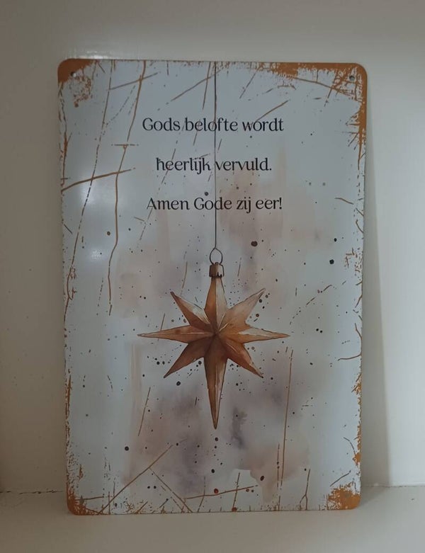 Metalen bordje 20 x 30 cm