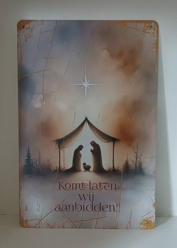 Metalen bordje 20 x 30 cm