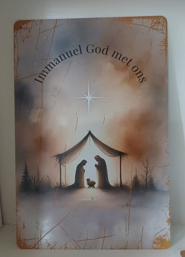 Metalen bordje 20 x 30 cm