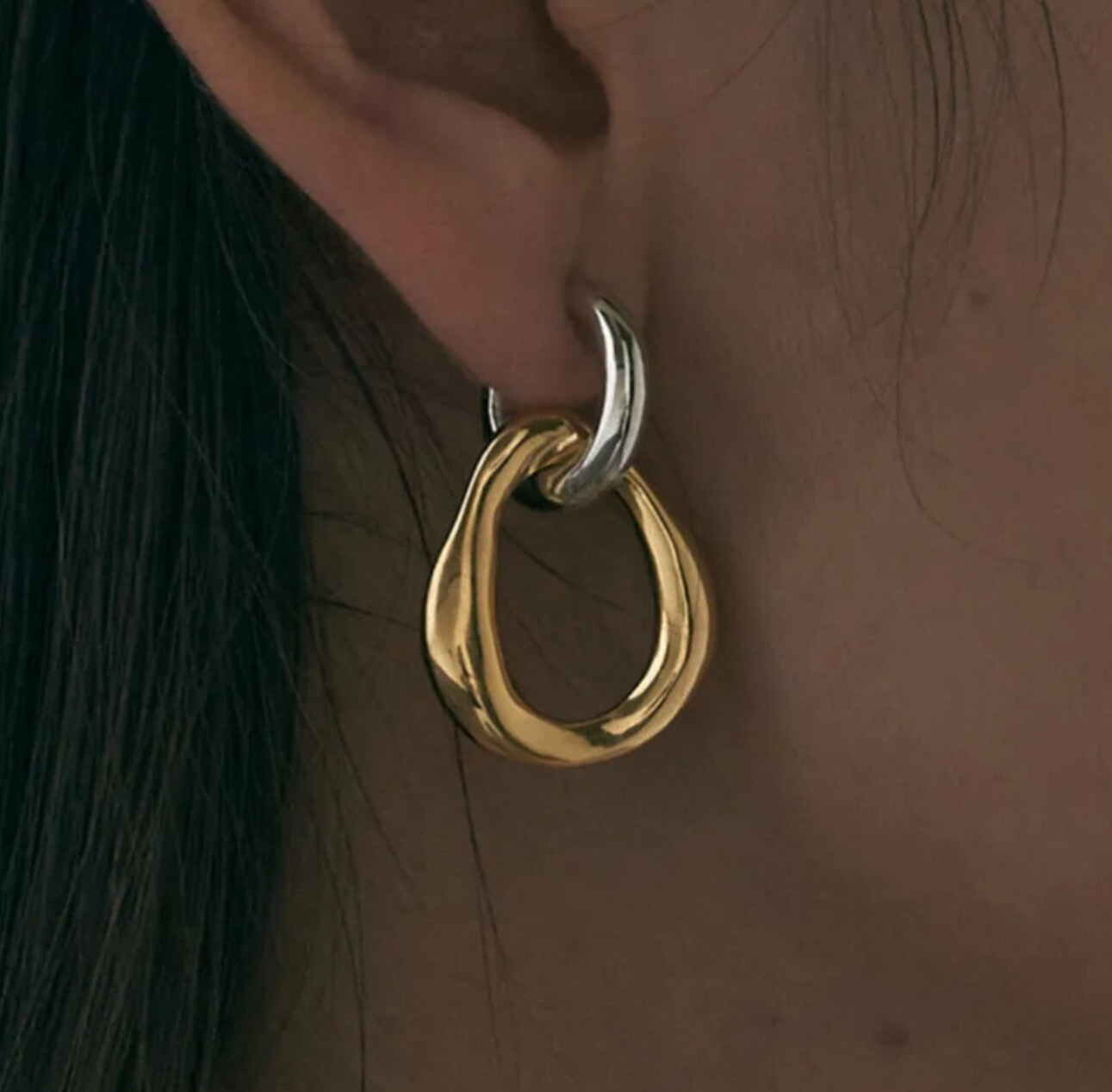 Koreaanse Stijl Modieuze Eenvoudige Geometrische Kleur Contrast Patchwork Oorbellen Temperament  Gepersonaliseerde Trendy Sieraden Vrouwen