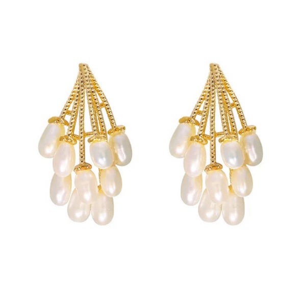 Nieuwe Elegante Parel Bloem Stijl Oorbellen Voor Vrouwen