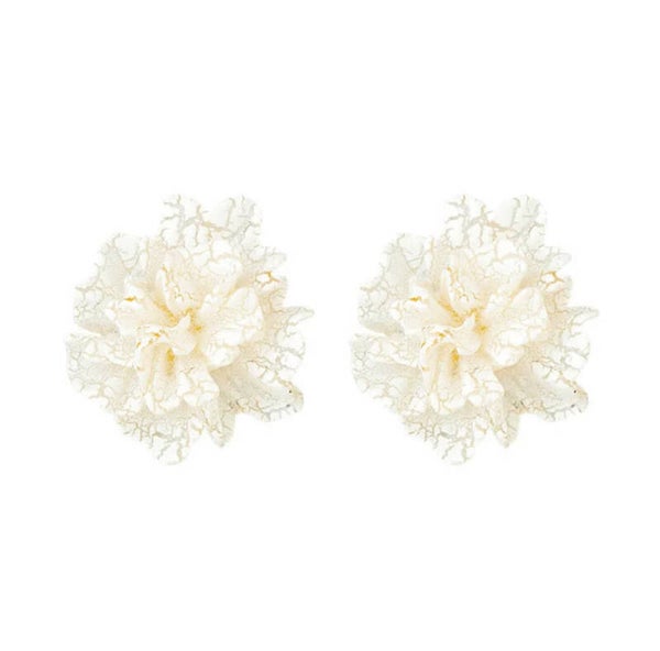 Lente En Zomer Nieuwe Witte Camellia Bloem Oorknopjes Elegante Meisjes Eenvoudige Trendy Oorbellen Schattige Oorbellen