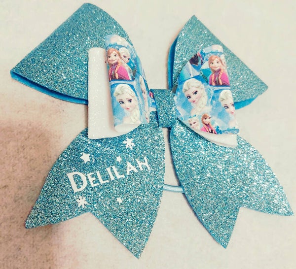 Frozen inspired personalised bow