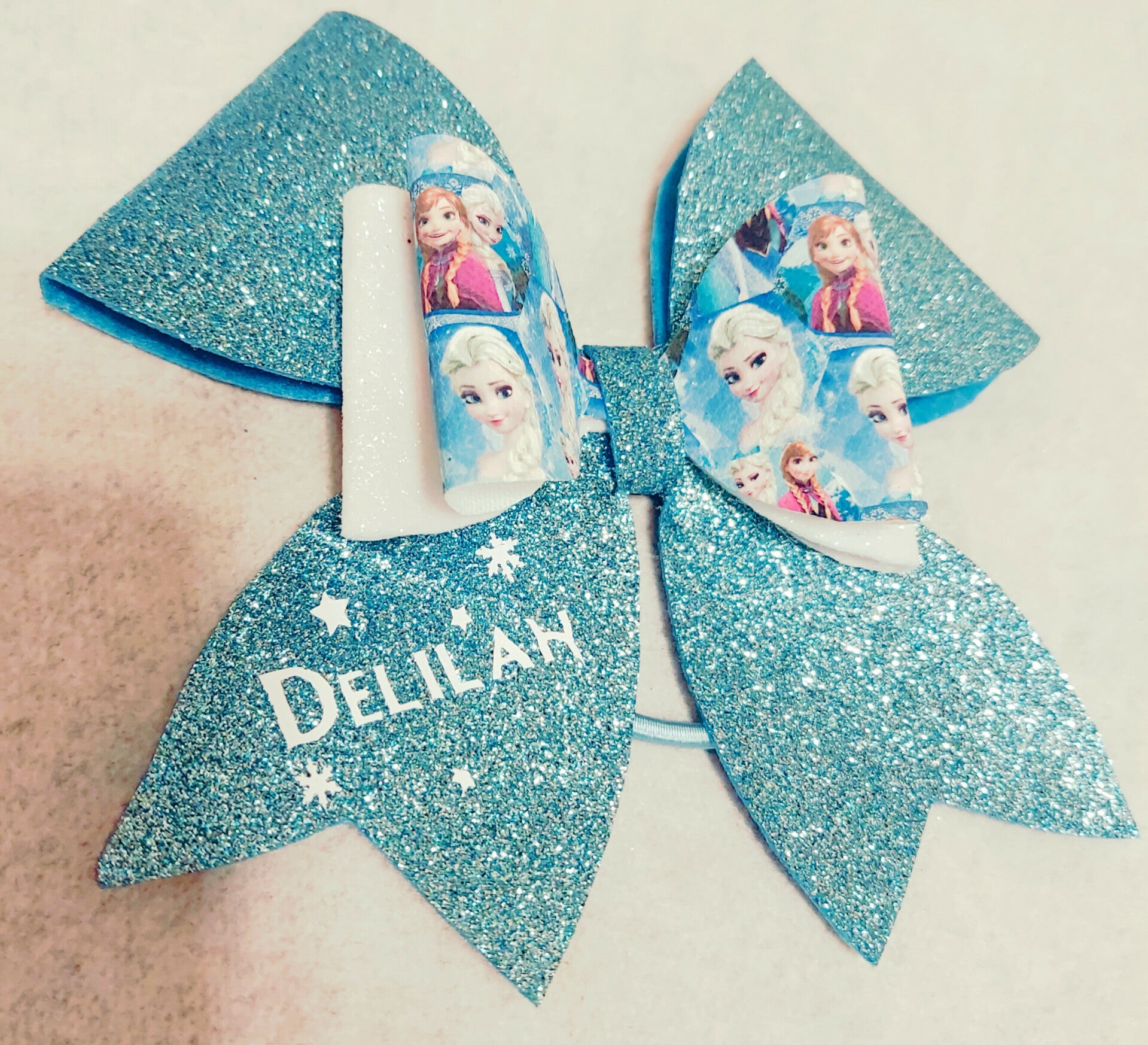 Frozen inspired personalised bow
