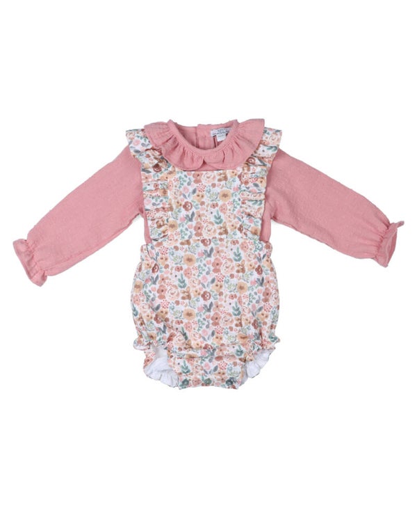 Peto estampado + camisa de plumeti Popys