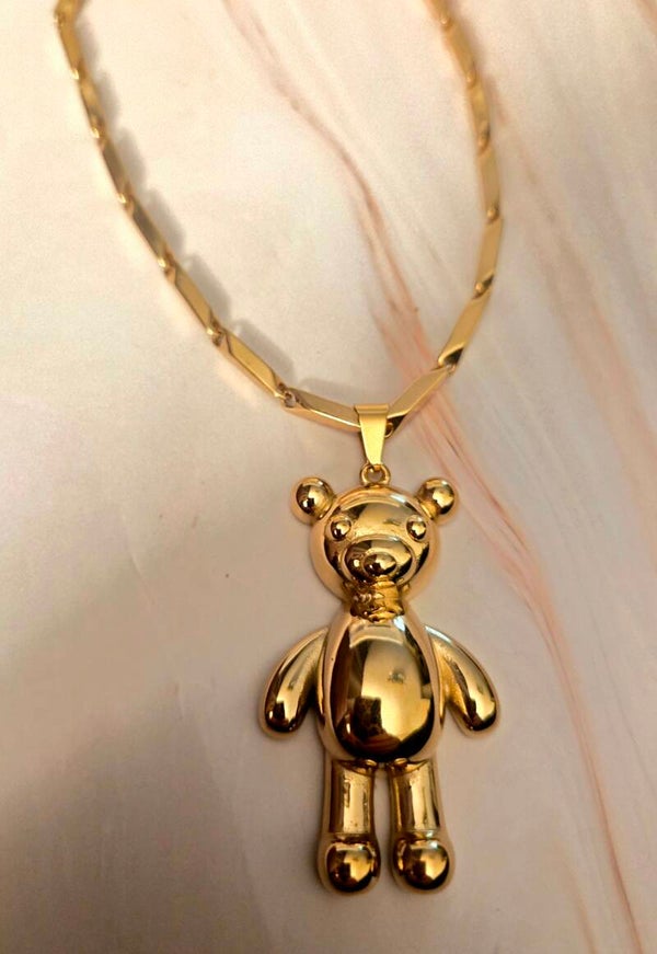 Statement ketting beer 60cm - Stainlesssteel