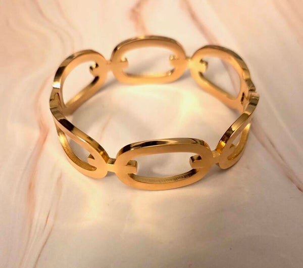 Bangle armband ovaal - Stainlesssteel