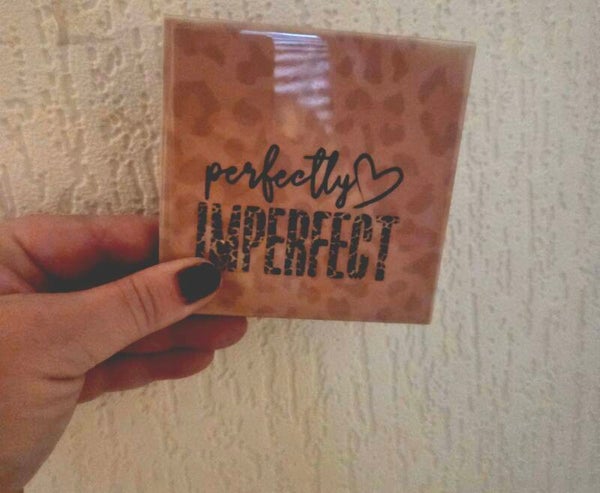 Tegeltje  perfectly  inperfect panter
