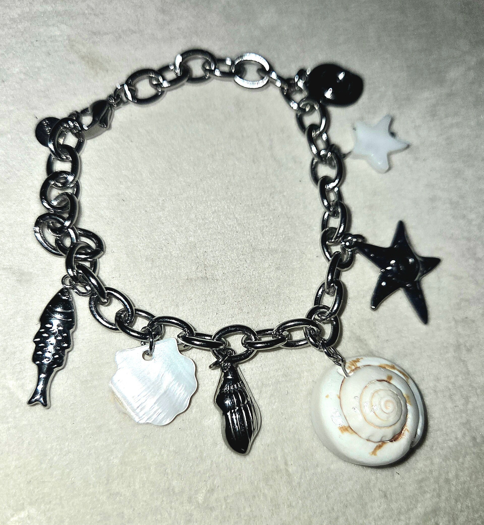 Bedel Armband schelp Zilver Stainlesssteel