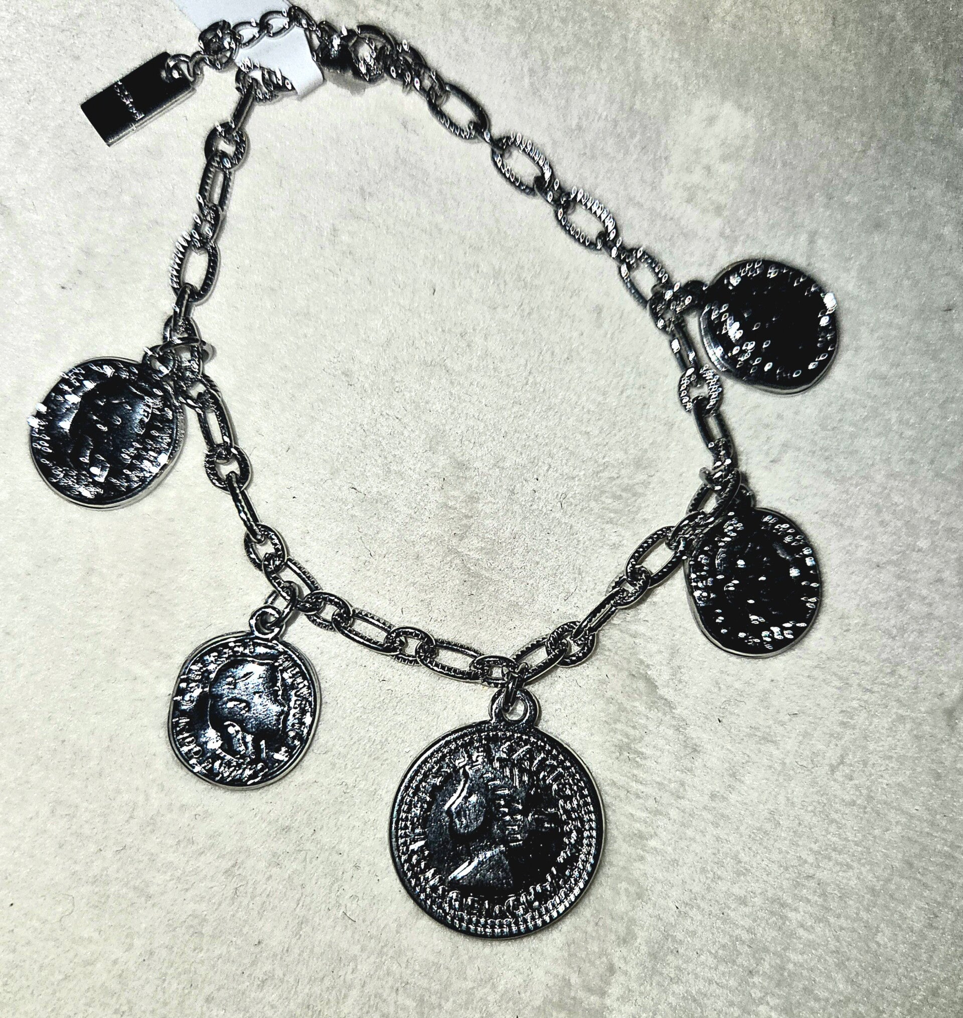 Armband zilver munten Stainlesssteel