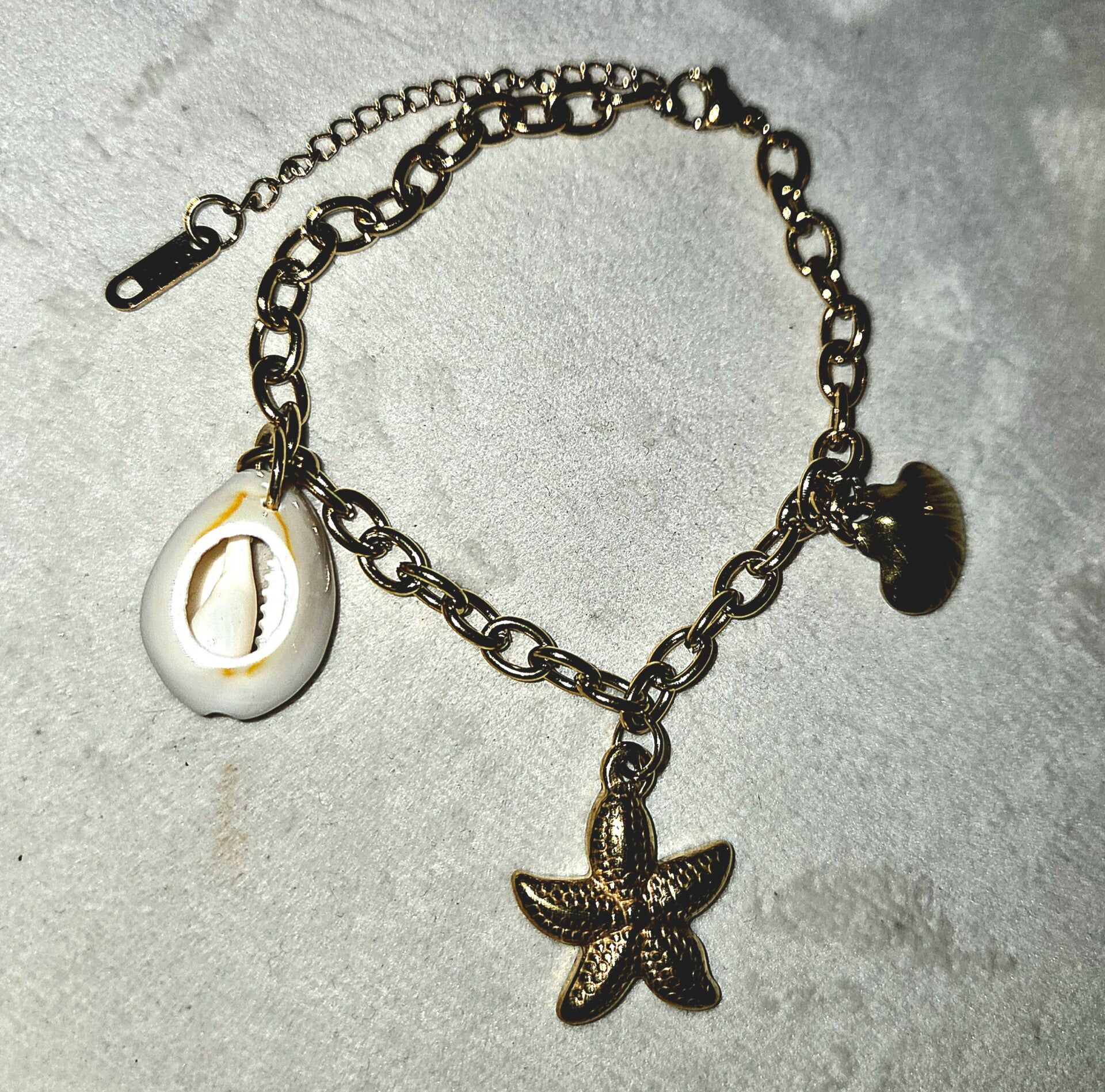 Armband schelp goud Stainlesssteel