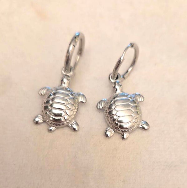 Oorbellen schilpad zilver