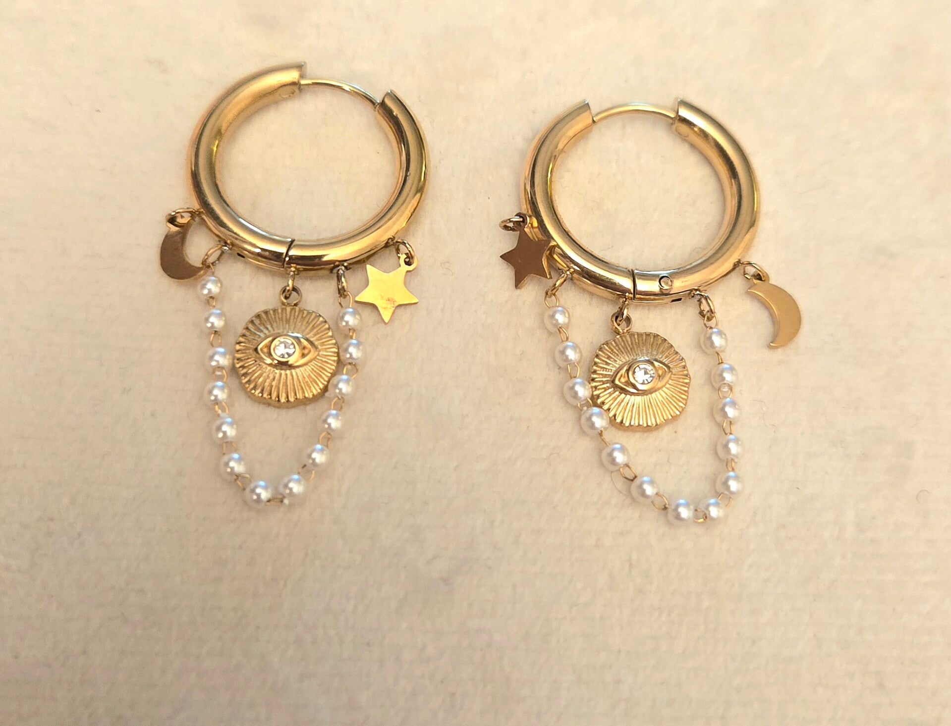 Oorbellen pearl goud