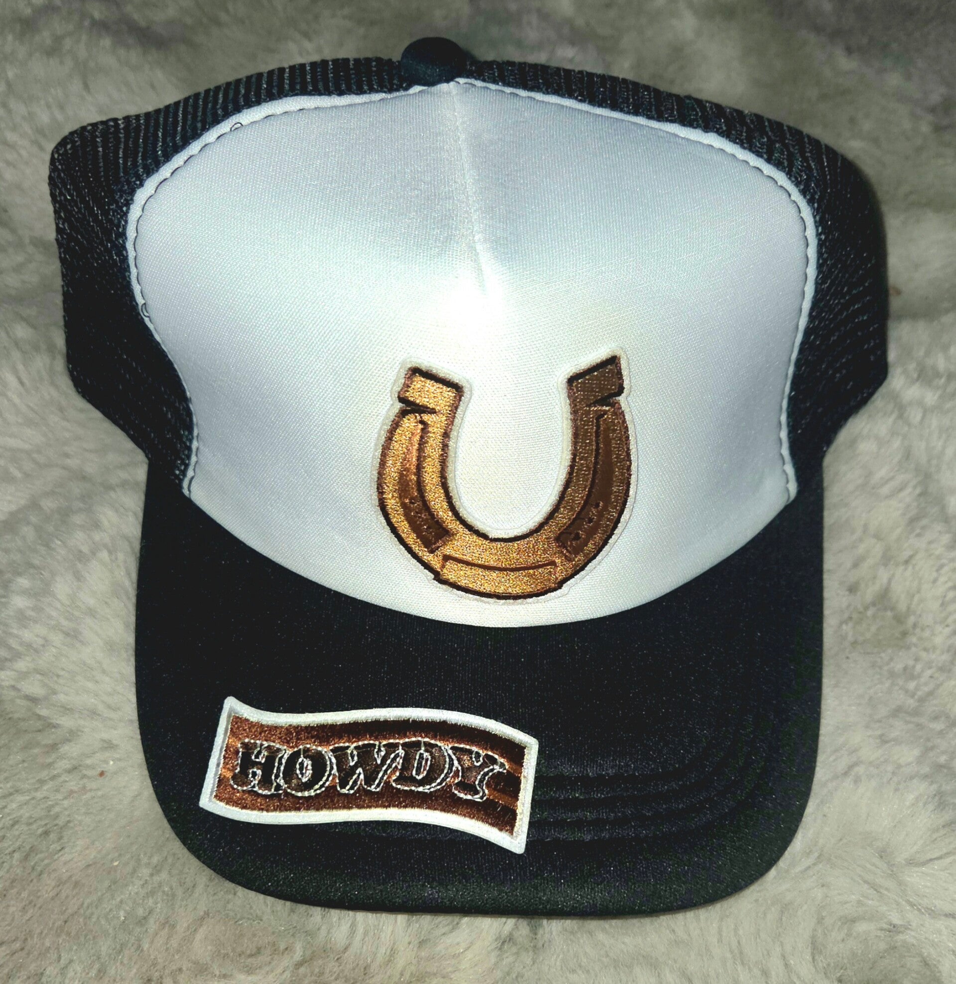 Baseball pet zwart  hoefijzer