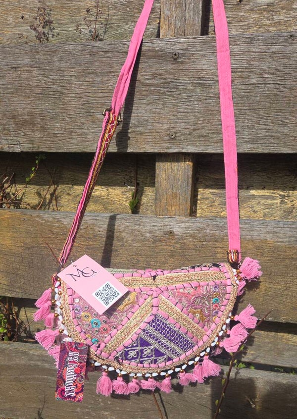 Ibiza boho tas klein roze