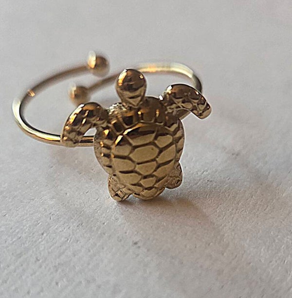 Ring schildpad - goud- Stainlesssteel- Verstelbaar