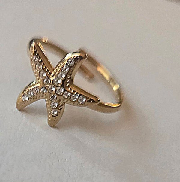 Ring zeester- goud- Stainlesssteel- Verstelbaar