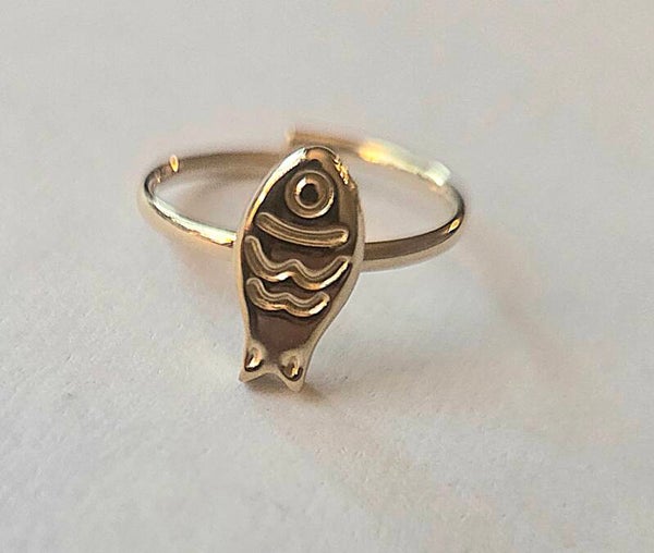 Ring visje- goud- Stainlesssteel- Verstelbaar