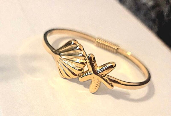 Bangle zeester- goud- Stainlesssteel