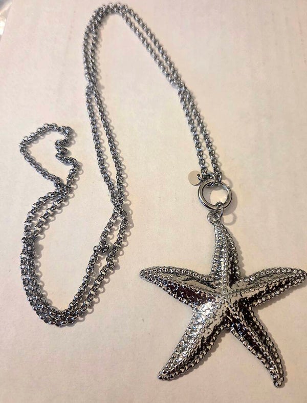 Lange ketting zeester- zilver- Stainlesssteel
