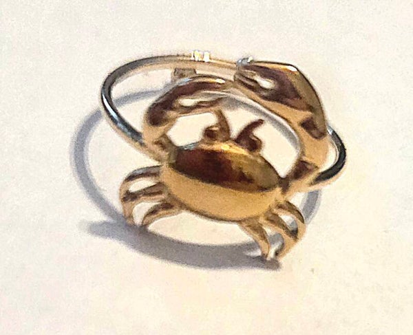 Ring krab- goud- Stainlesssteel-Verstelbaar