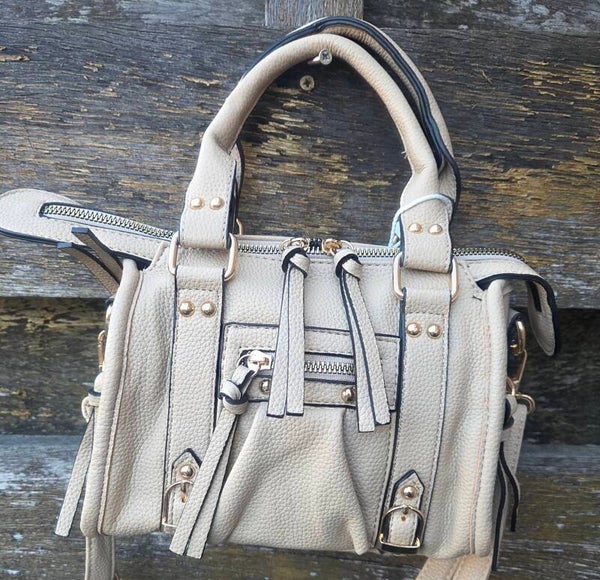 Citybag lederlook beige small