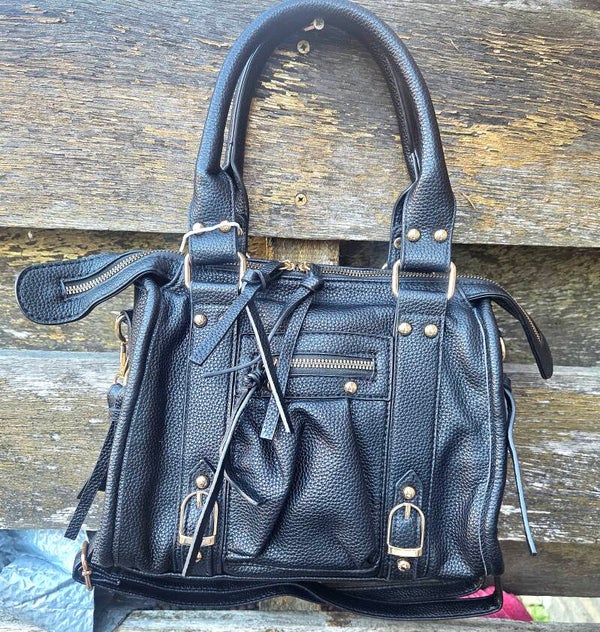 Citybag lederlook zwart small