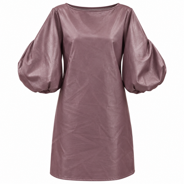 Leather look jurk bordeaux