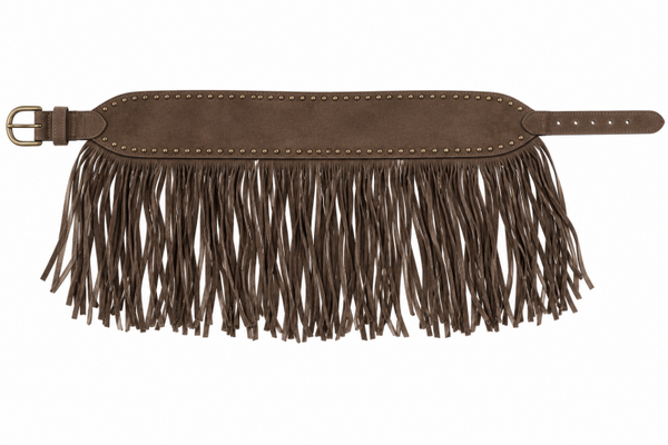 Riem met franje en gouden details  85 cm