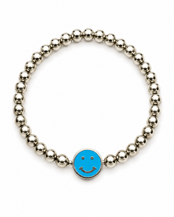 Armband smiley  turquoise