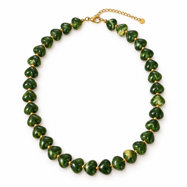 Bead ketting army groen.