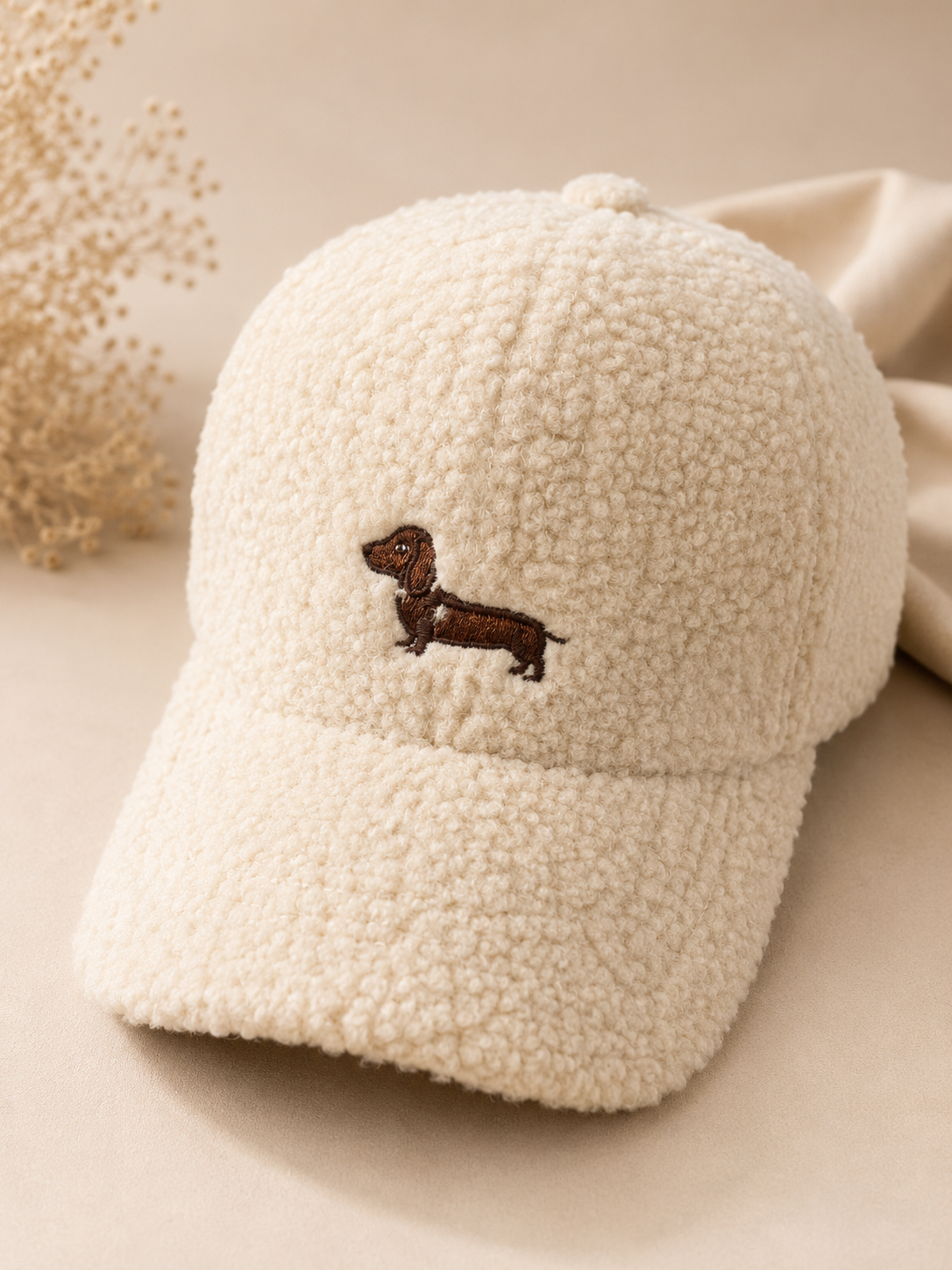 Pet teddy met teckel beige