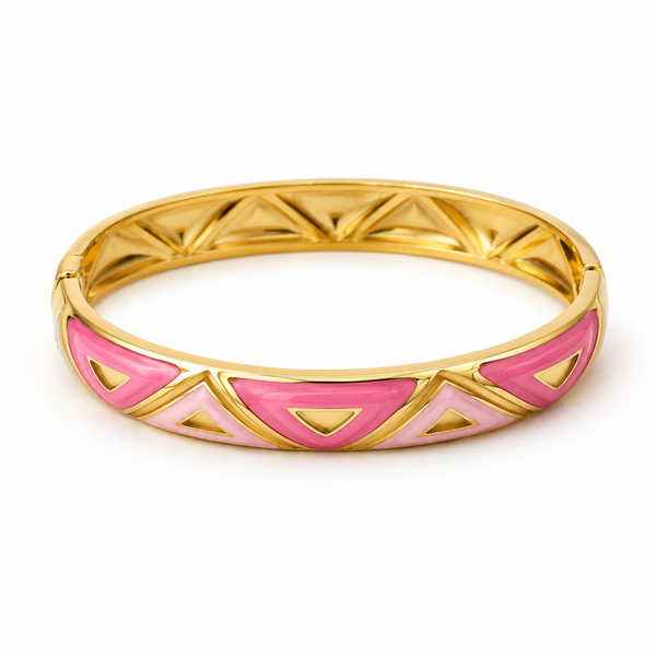 Bangle armband roze