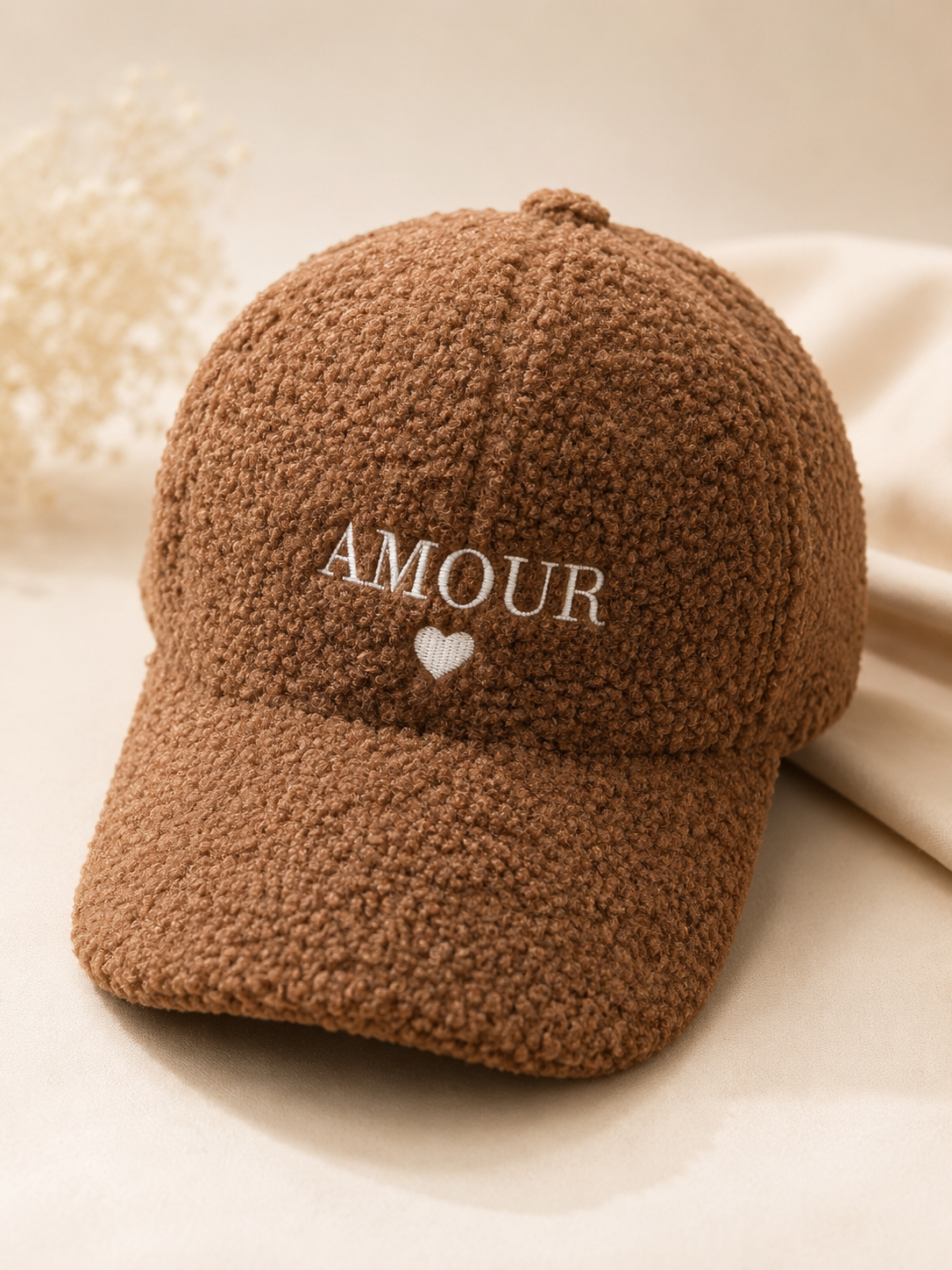 Pet amour met teddy vacht bruin.