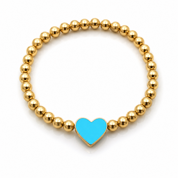 Armband hart turquoise