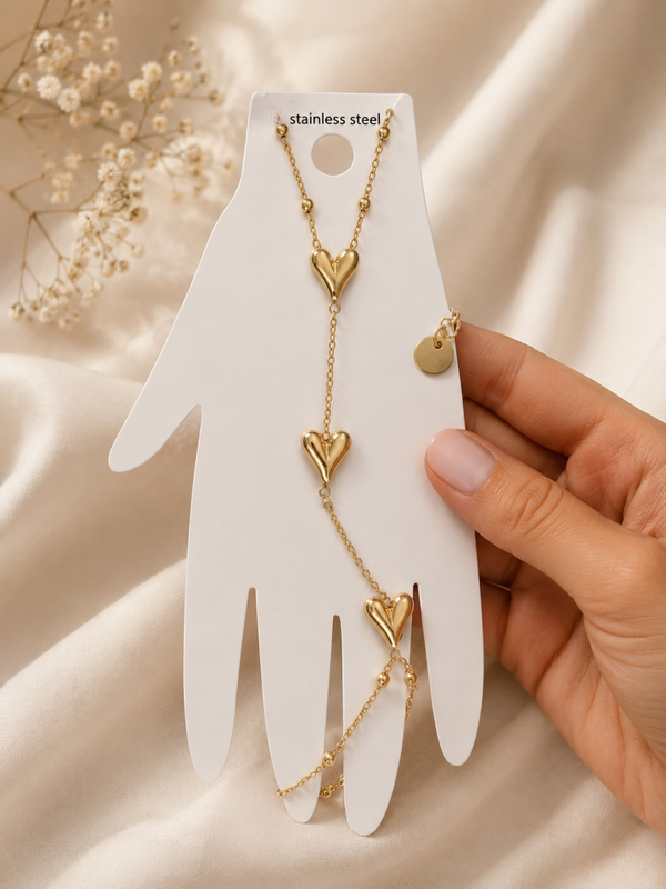 Handchain goud hart
