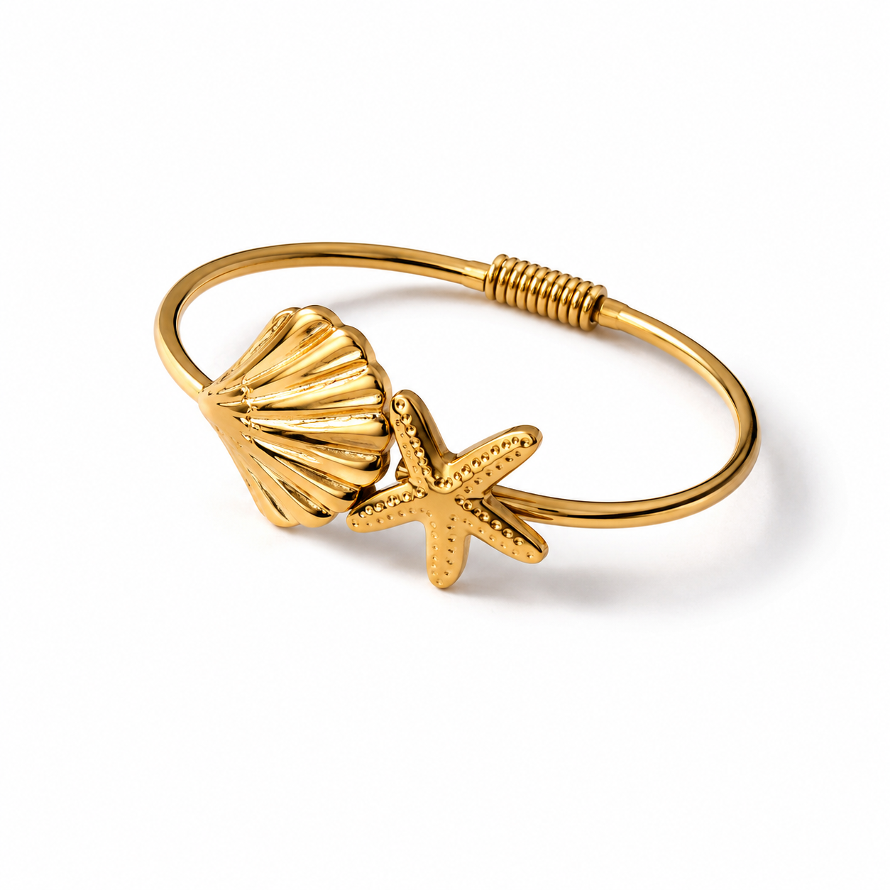 Bangle zeester- goud- Stainlesssteel