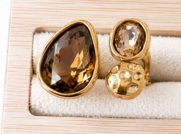 Ring stone bruin
