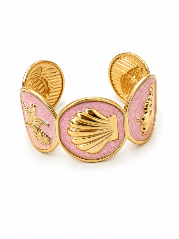 Bangle armband statement  zee. Roze