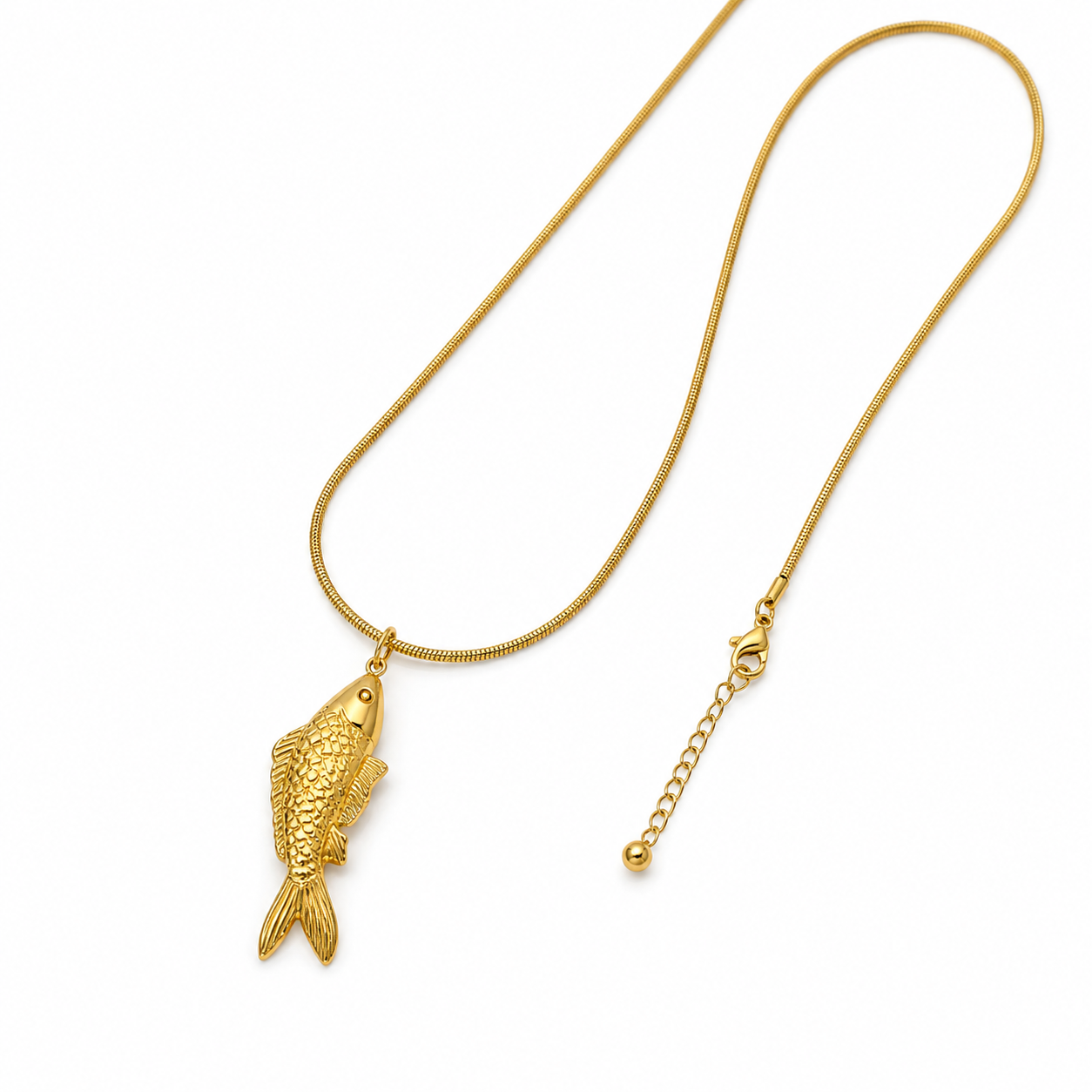Lange ketting- 80 cm - vis - Stainlesssteel
